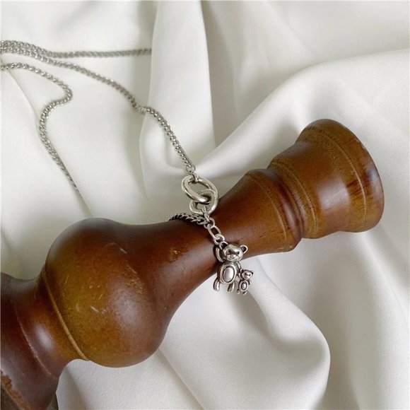 NEW 925 Sterling Silver Vintage Circle Necklace - Picture 4 of 12